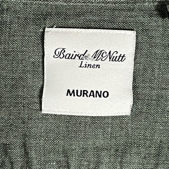 Baird McNutt Murano Linen Shirt Mens Large Button Up Short Sleeve Safari Preppy - Picture 3 of 7